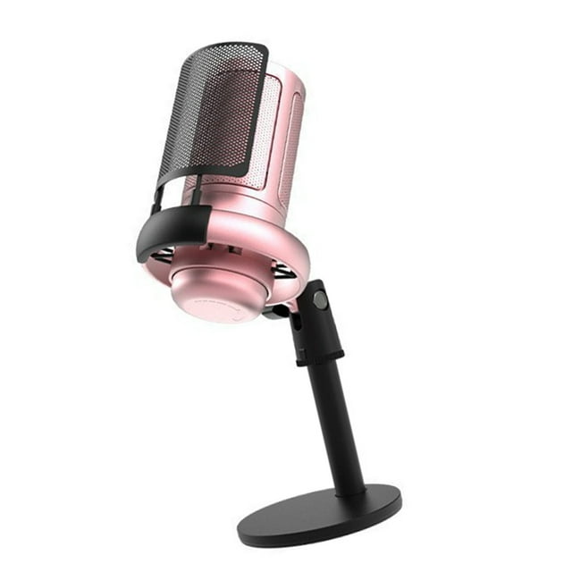 USB Condenser Microphone for PC Gaming Color Lights Mute Button For Live singing Recording