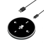 USB Conference Microphone with Speaker, Dual Channel Omnidirectional Speakerphone Computer Mic with 360   Voice Pickup