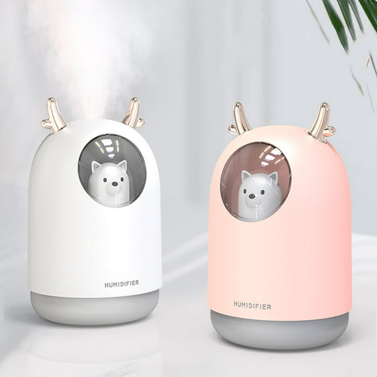 USB Cool Mist Humidifier, 300ml Mini Portable Humidifier with 7 Color LED  Night Light for Kid, Child