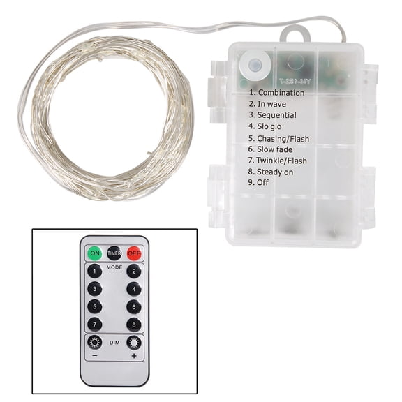 USB Copper Wire LED String Light Festive Light Ornament with Remote ControlWhite 3 Meters