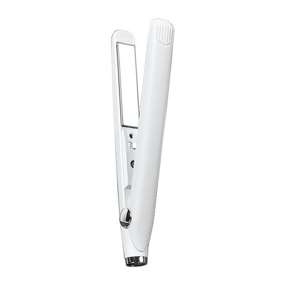 USB Cordless Hair Straightener Portable Travel Flat Iron for Hair Styling 160-200℃ (White)