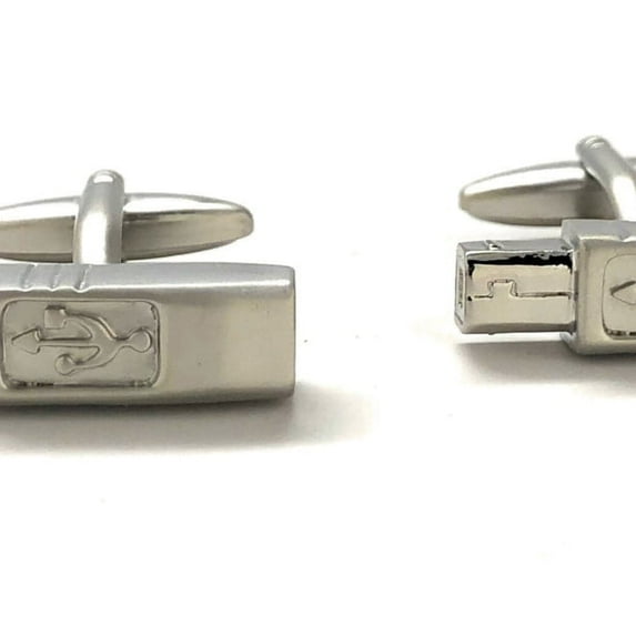 Perfect Cufflinks USB Connector Computer Cufflinks Fun Cool Technology, Comes with Gift Box