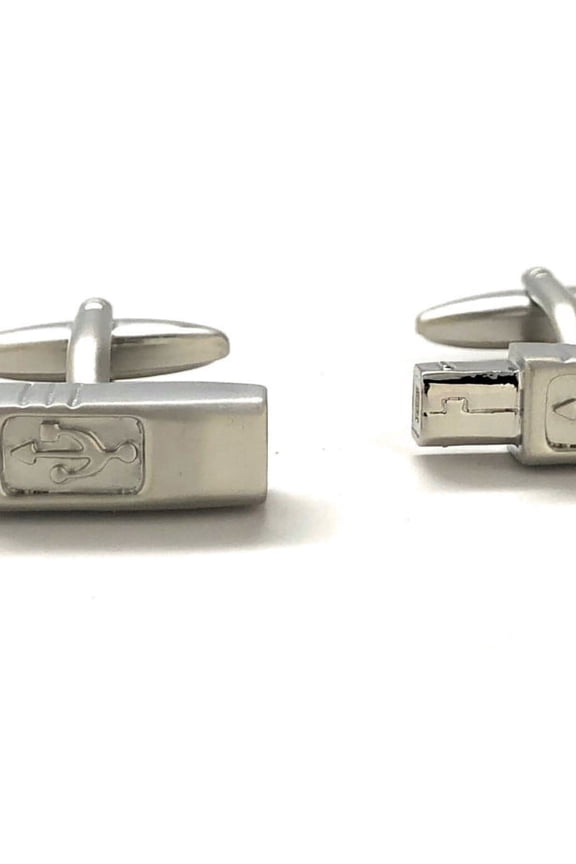 Perfect Cufflinks USB Connector Computer Cufflinks Fun Cool Technology, Comes with Gift Box