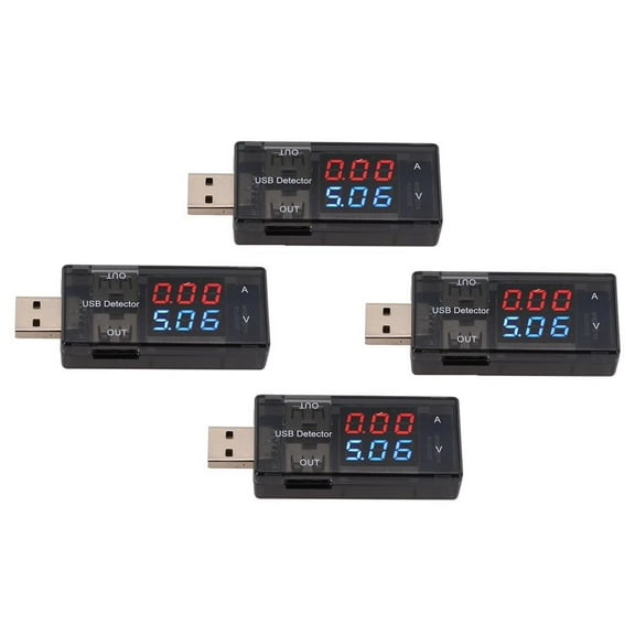 USB Current and Voltage Meter - Dual Display Digital Voltmeter with 0.01V/0.01A Resolution for 3V-9V Devices, for USB Chargers, Power Banks, Cables - KWS-10VA Model