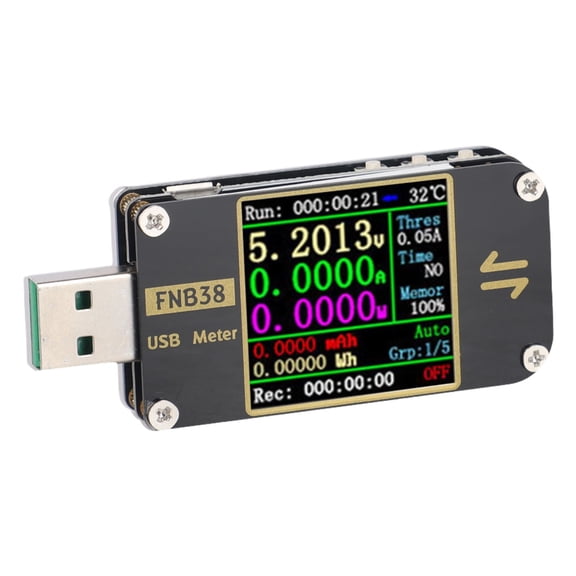 USB Current Voltage Tester FNB38 69x30x9 5mm Compact Design for Easy Portability