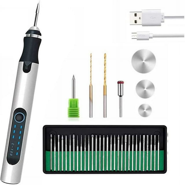 USB Customizer Professional Engraving Pen 30 Bits, Rechargeable