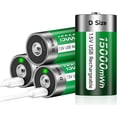 thumbnail image 1 of USB D Rechargeable Battery Lithium 1.5V Constant Output 15000mWh Li-ion, Cell Batteries with Type-C Charging Cable,4 Pack Size, 1 of 4