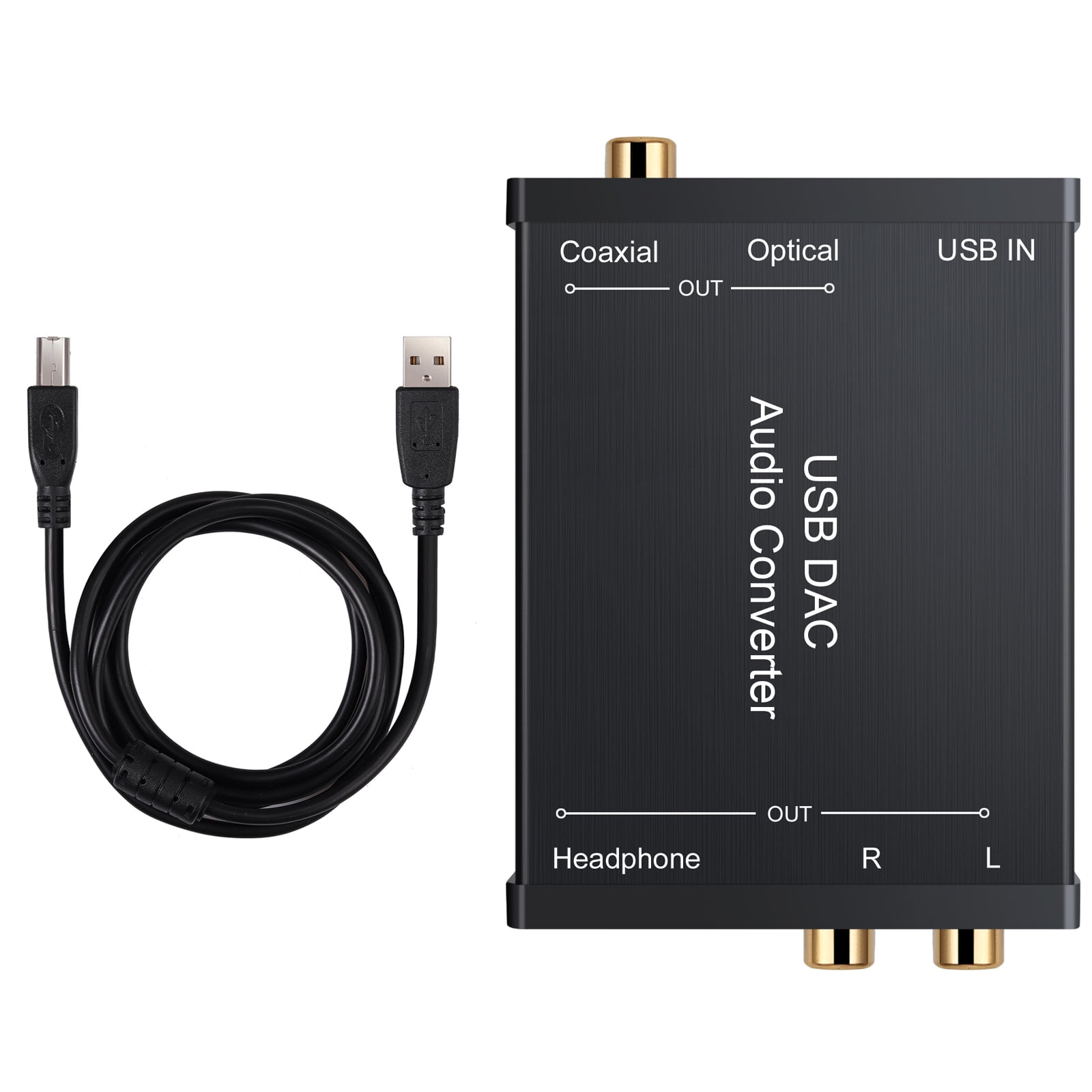 USB DAC Audio Converter Connect to Amplifier or Sound Card, Computer ...