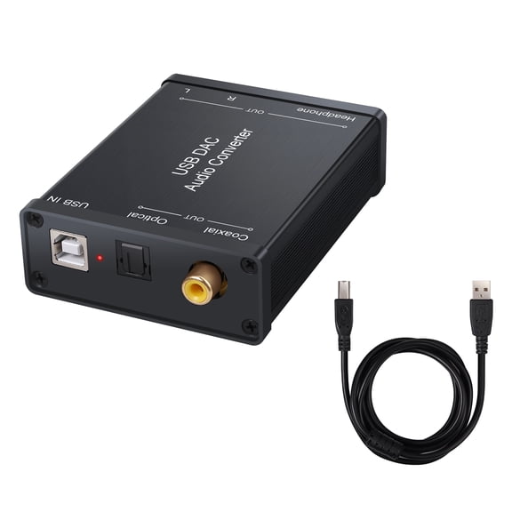 USB DAC Audio Converter Headphone Output USB B Port, Plug and Play Accessory Converter TAPDRA Accessories