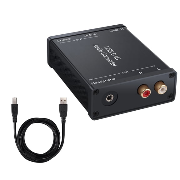 USB DAC Audio Converter USB to Digital Coaxial Optical 3.5mm Headphone Stereo Output USB Audio Sound Card Adapter for PC TAPDRA Spare Part