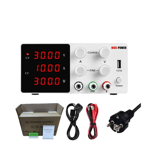 USB DC Regulated Laboratory Power Supply Adjustable 30V 10A Voltage Regulator Stabilizer Switch Bench Power 5A Source 110V 220V ,Low-loss