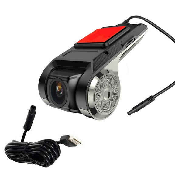 USB Dash Camera Car Android Navigation Driving Recorder DVR Dashboard Camera with ADAS Assisted System 170 Wide Angle Support Night Vision Loop Recording