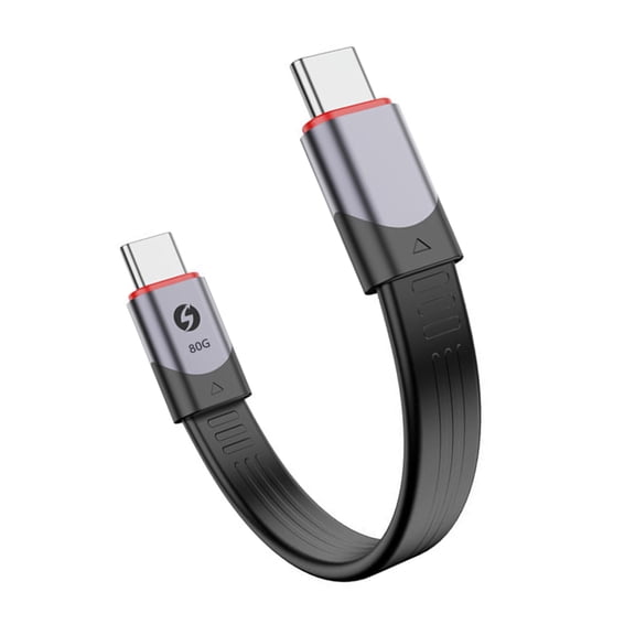 USB Data Transfer Cable 40Gbps Speed 15cm FPC Technolog USB Charging Cord for Phones/Tablets/Laptops Easy to Carry