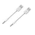 thumbnail image 1 of USB Date Cable Amicable Charger Cable,(2-Pack) 3.5 mm Jack USB Compatible Ipod Shuffle 3rd 4th 5th 6 7, 1 of 7