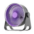thumbnail image 1 of USB Desk Fan ABS with LED Light 5 Speeds 90° Tilt Quiet for Home Portable 1pc, 1 of 3