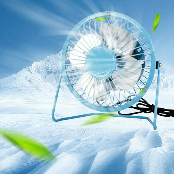 USB Desk Fan Bladeless - Ultra Quiet Portable Fan with Natural Breeze, Compact ABS Design for Office Home Travel, 6.3x5.7x1.97 Inches