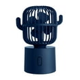 thumbnail image 1 of USB Desk Fan, Cactus Small Personal Fan with 2400mAh Rechargeable Battery, 80° Auto Rotation & 3 Speeds, Portable Table Fan for Travel, Outdoor, Vacation & Concerts, 1 of 7