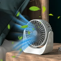 USB Desk Fan, Mini Fan Portable, 3 Speeds Desktop Table Cooling Fan, Plug in Power Fan, Rotation Strong Wind, Quiet Personal Small Fan for Home Desktop Office Travel Bedroom