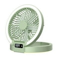 thumbnail image 1 of USB Desk Fan with Night Light, Strong Airflow, 5.5 Inch Portable 90° Rotate Quiet Cooling, Small Personal Table Fans for Bedroom Home Office Travel Green, 1 of 7