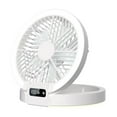 thumbnail image 1 of USB Desk Fan with Night Light, Strong Airflow, 5.5 Inch Portable 90° Rotate Quiet Cooling, Small Personal Table Fans for Bedroom Home Office Travel White, 1 of 7