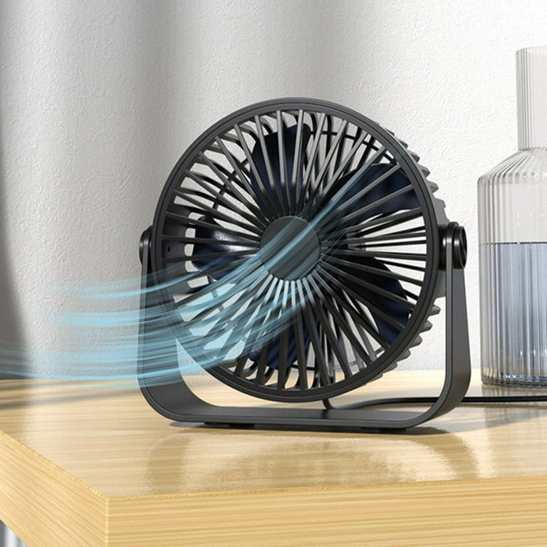 USB Desk Fan Portable Small Table Fan with 360 Rotatable 3 Speed