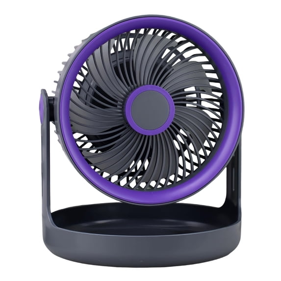 USB Desk Fan, Purple, 3 Speed Quiet Portable Table Fan, Small Desktop Fan for Home, Office, Dorm, Bedroom