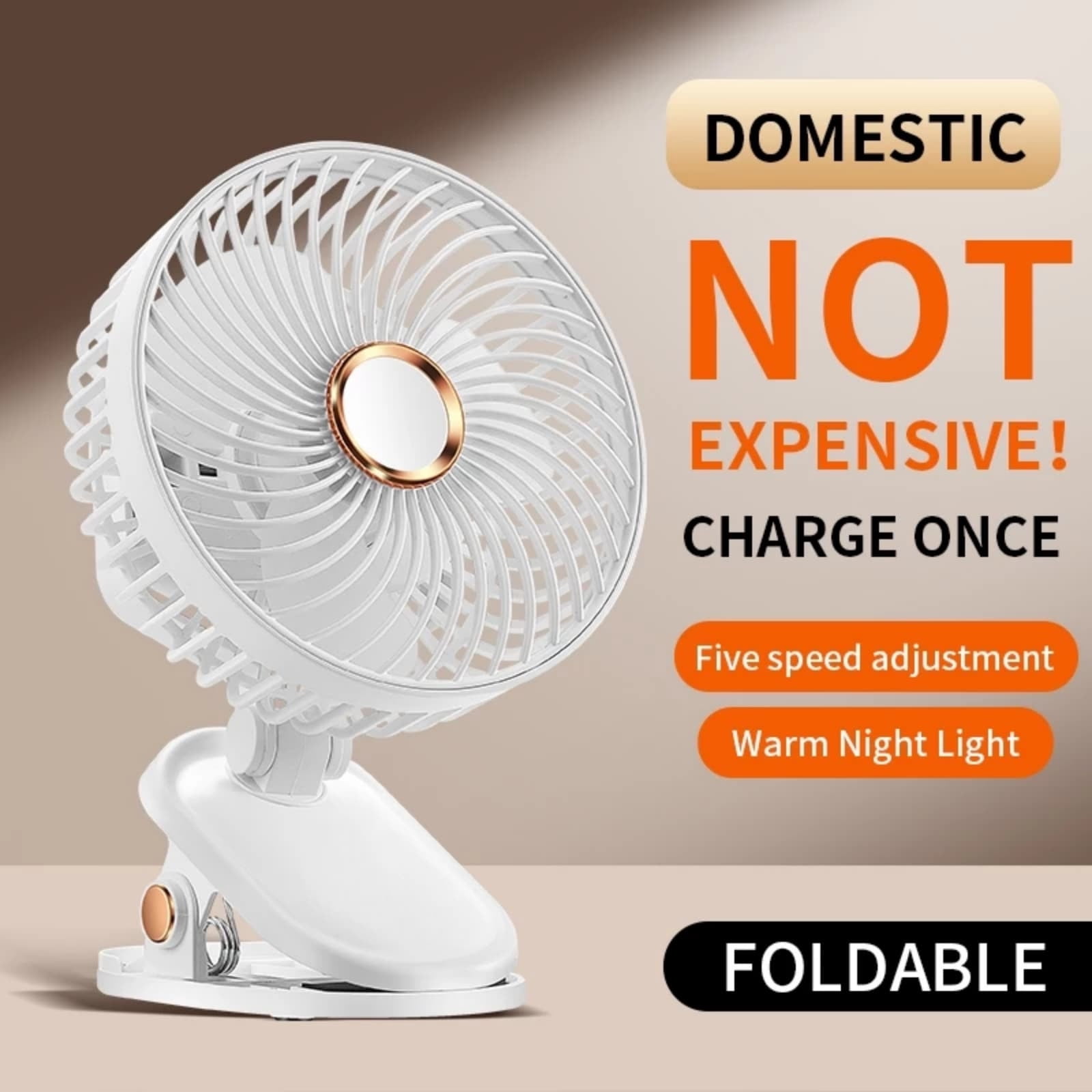USB Desk Fan, Rechargeable Long Battery Cooler, Quiet Desktop Ventilator, Portable Fan for Home Dorm Bedroom Office Study
