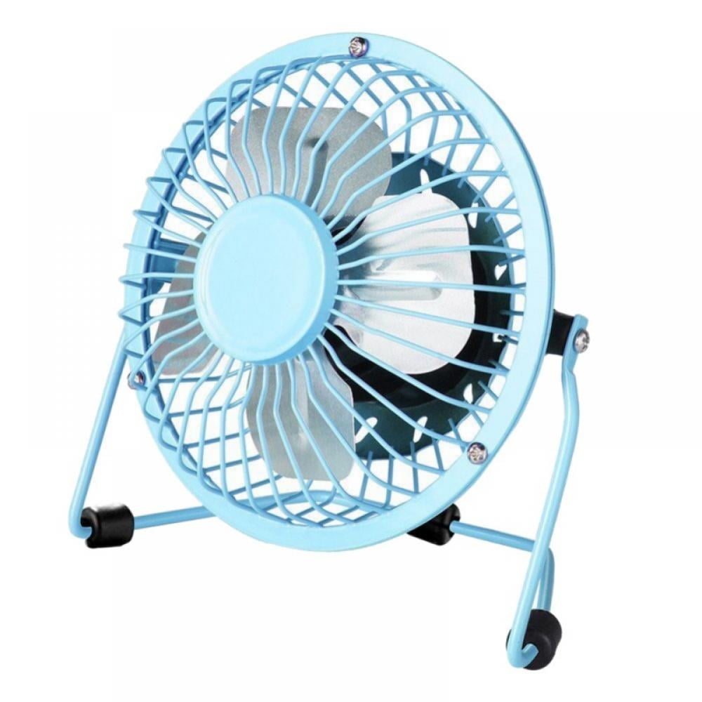 Oscillating Desk Fan,Portable Mini Quiet 4 Speeds Wind Desktop Personal  Fans, Adjustment Rotation Table Fan for Outdoor Camping Cart Home Office  (Rose