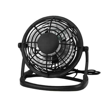 USB Desk Fan, Strong Airflow, 4 Inch Portable 180° Rotate Quiet Cooling, Small Personal Table Fans Desktop Mini Fan for Bedroom Home Office Travel Dormitory Black