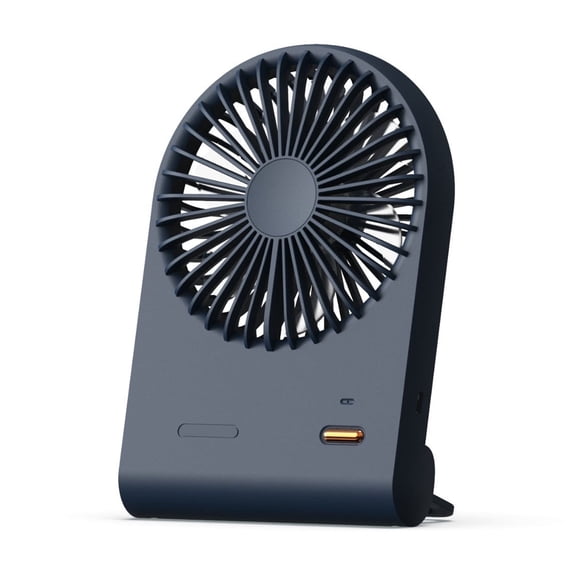 USB Desk Fan with Built-in Battery, Foldable Design, Adjustable Head, for Dorms Offices and Outdoor Use, White Yellow Blue