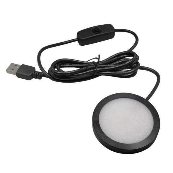 USB Desk Light, 5V3W High Brightness LED With Stable Circular Stand Counter Lighting Car Ceiling Light