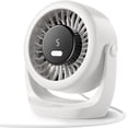 thumbnail image 1 of USB Desk Turbo Fan, Ultra-Quiet Mini Desk Fan, Powerful Wind, LED Display, 5 Speed, 360° Rotating Small Portable Fan for Home, Office and Outdoor Cool Tech Gadgets - TurboBreeze, 1 of 5