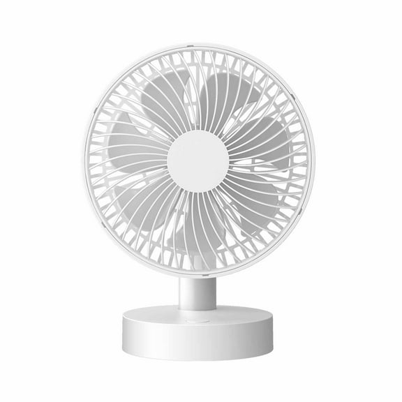 USB Desktop Fan Direct Plug No Battery Tabletop Office Fan Automatic Swing Small Cooling Fan White