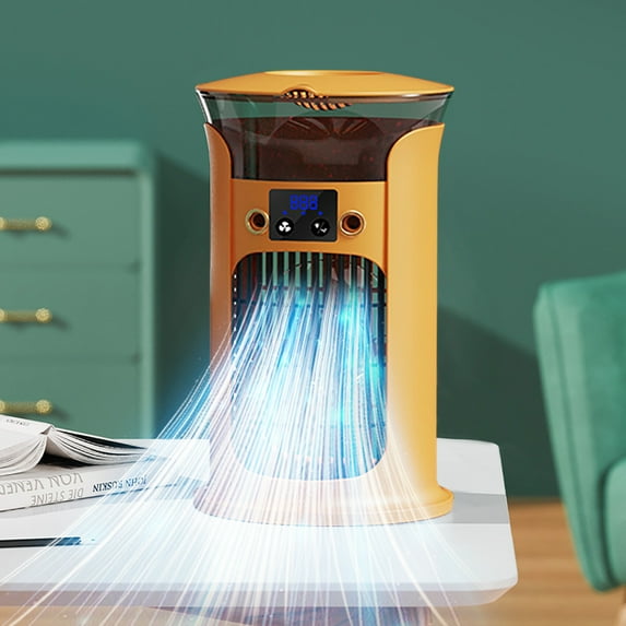 USB Desktop Fan Evaporative Air Cooler 3-in-1 Humidifier Fan Portable Multi-Function Cooling System for Office Home Small Spaces
