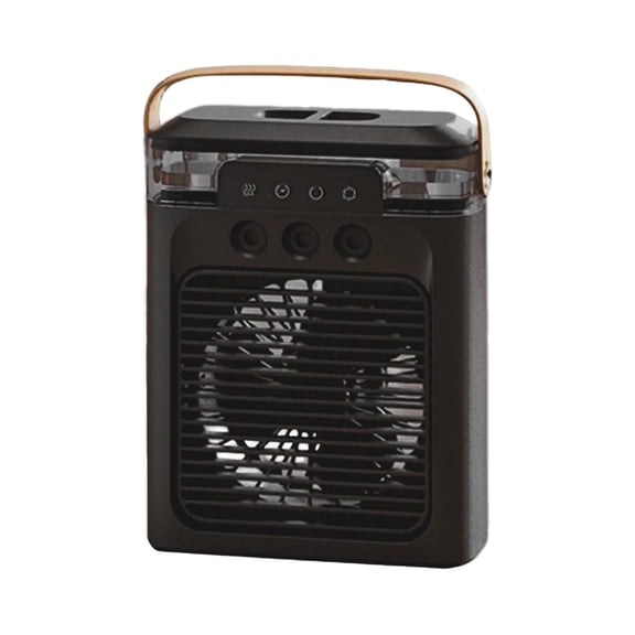Jademall 3-Speed Misting Evaporative Air Cooler, 400ml USB Personal Desktop Cooling Fan with Night Light & Humidifier for Home Office Bedroom - Black