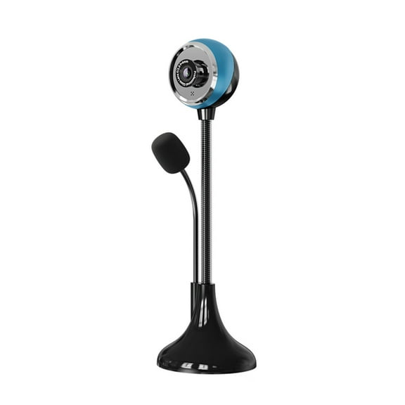 USB Desktop Stand-Up Camera Manual Focus Wide Angle Lens Easily Switch Between Horizontal and Vertical Screens Height Adjustable Titanium Tube 360° Rotation 1080P HD with Microphone