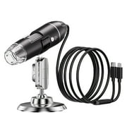 USB Digital Microscope, SKYEAR 50X-1600X Magnification Handheld Digital Microscope Compatible with iOS & Android Devices, Adjustable Stand, 8 LED Lights, Portable Microscope Camera