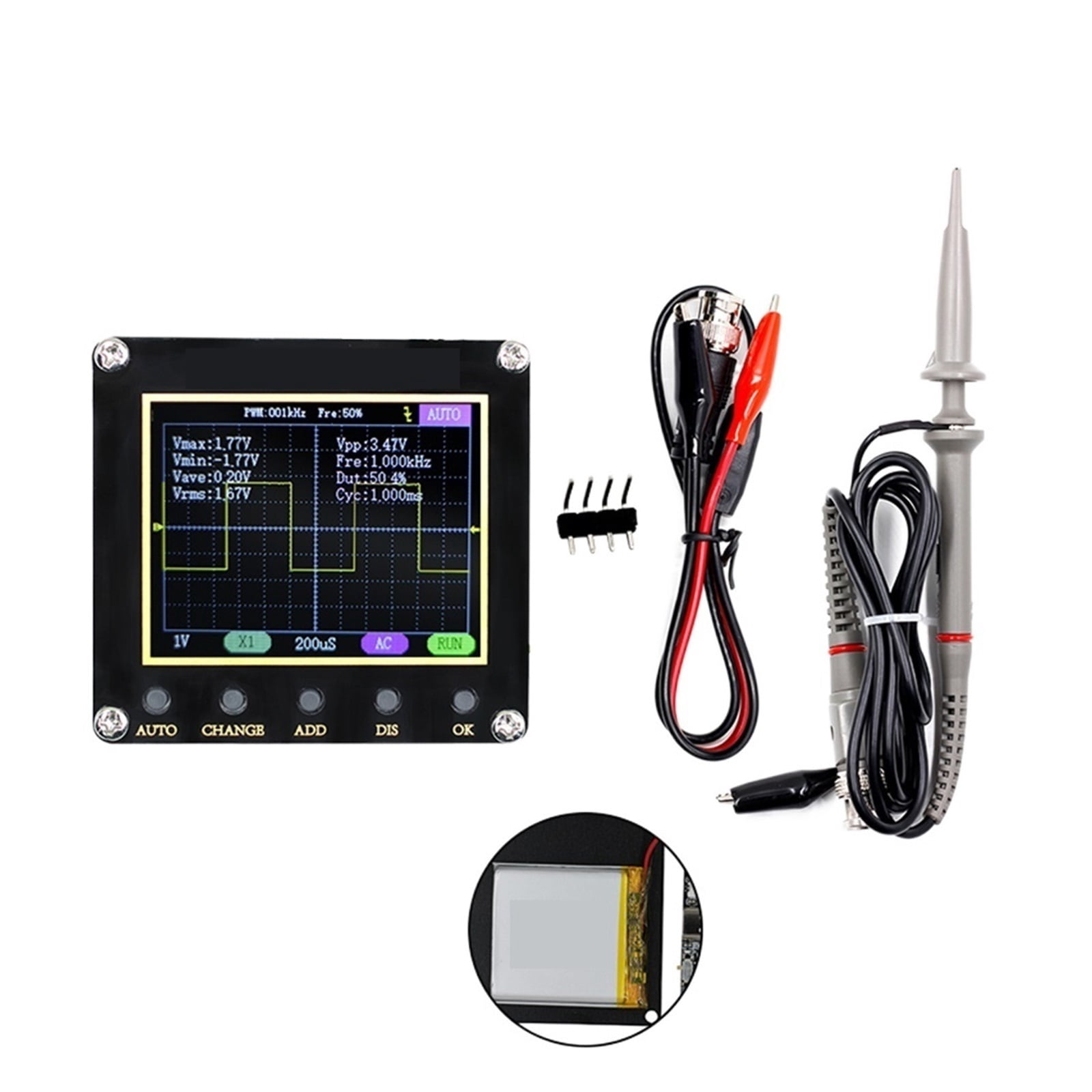 USB Digital Oscilloscope 1014D 2 In 1 Dual Channel Input Signal Generator 1GSa/s Sampling Rate 100MHz* 2 Ana-log Bandwidth ,Professional Designed