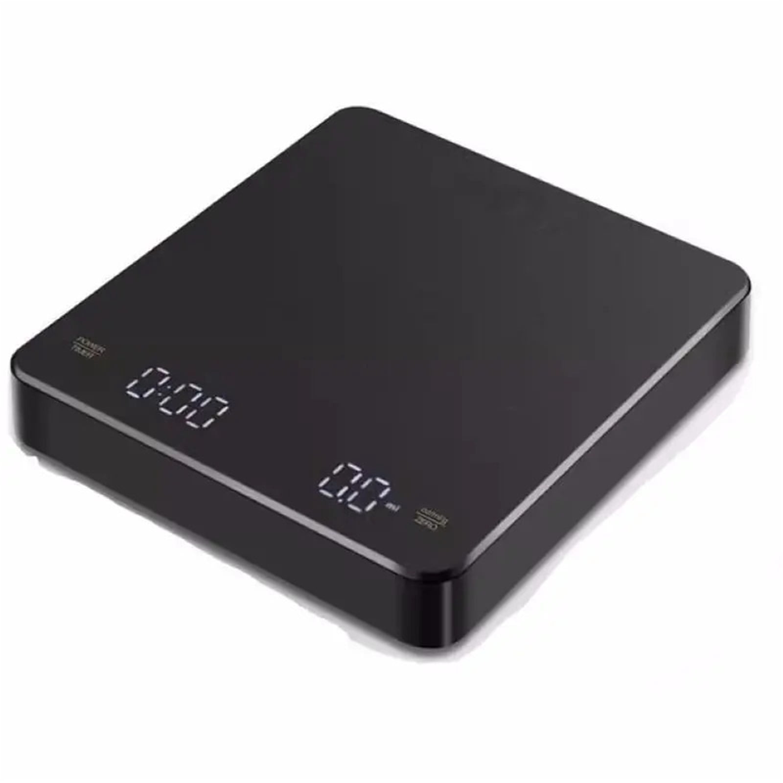 USB Digital Rechargeable Coffee Scale with Timer LED Screen Espresso  0.1g to 3kg High Accuracy Measuring Kitchen Scale