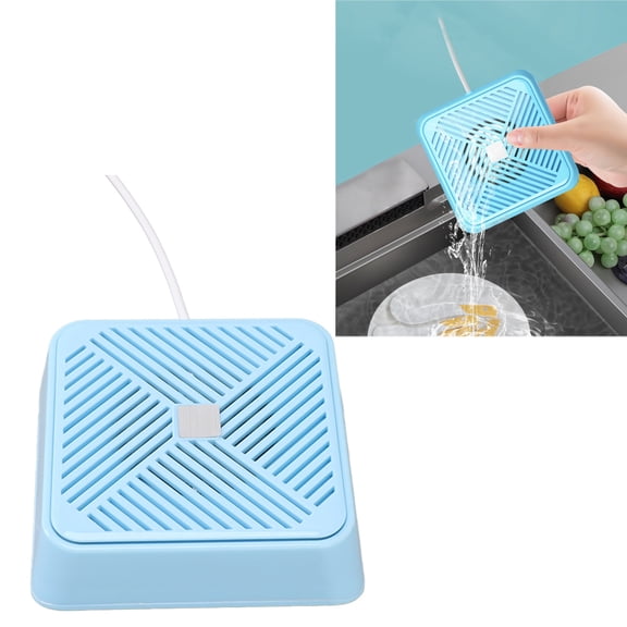 USB Dishwasher Machine USB Dishwasher, 5V Portable Electrolytic Water Emulsification Out DC Input Integrated USB Mini Dishwasher Ultrasonic High Frequency Powerful for Kitchen Blue