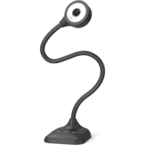 USB Document Camera for Teachers, Webcam/Doc Classroom with A3 Format, 3-Level LED Lights, Image Invert, Fold, Dual mic Mac OS, Windows, Zoom, OBS Work Distance Learning