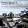 thumbnail image 1 of USB Dual Head Rear Car Fan for Backseat, Strong Airflow, Multi-Speed & Multi-Angle Rotation, Universal for All Vehicles, Car & Home Use, Perfect for Beach, Picnic & Summer Travel, 1 of 10