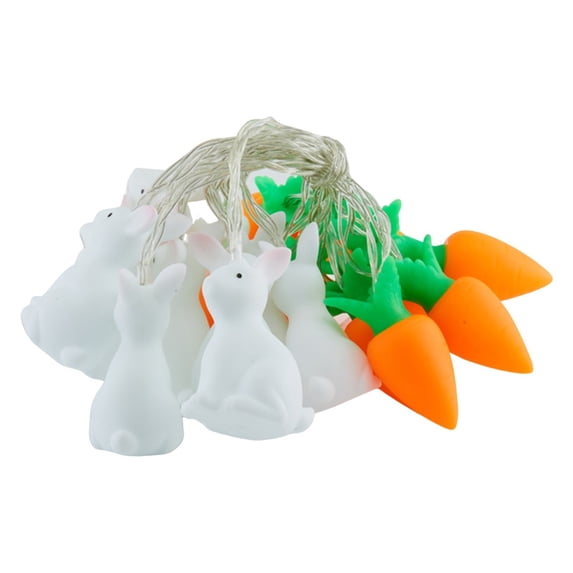 USB Easter Bunny Carrot Fairy String Lights – 1.5/3/6m Decorative LED Lights for Indoor Home Mantle Balcony Party Decor