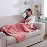 USB Electric Blanket, Plush Heated Shawl Throws for Office and Lap, Over Temperature Protection Function, Wearable Warm Heating Blanket for Winter Traveling Home Office Use