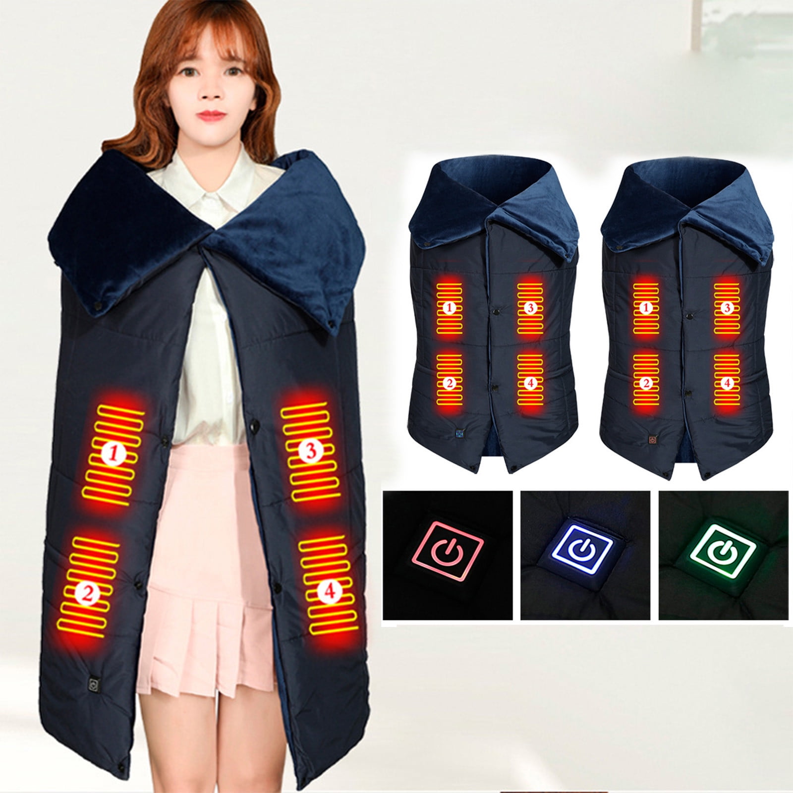 USB Electric Blankets,USB Operated Heated Blanket, 47 X 38.5in Electric Throw Blanket Portable