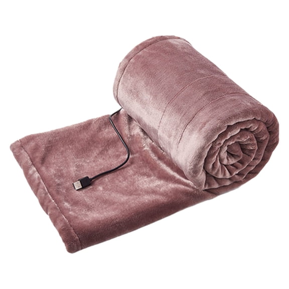 USB Electric Heated Blanket, Cordless Washable Warming Throw for Couch, Bed, Office, Camping, and Winter Use, Portable Personal Heating Pad, Pink