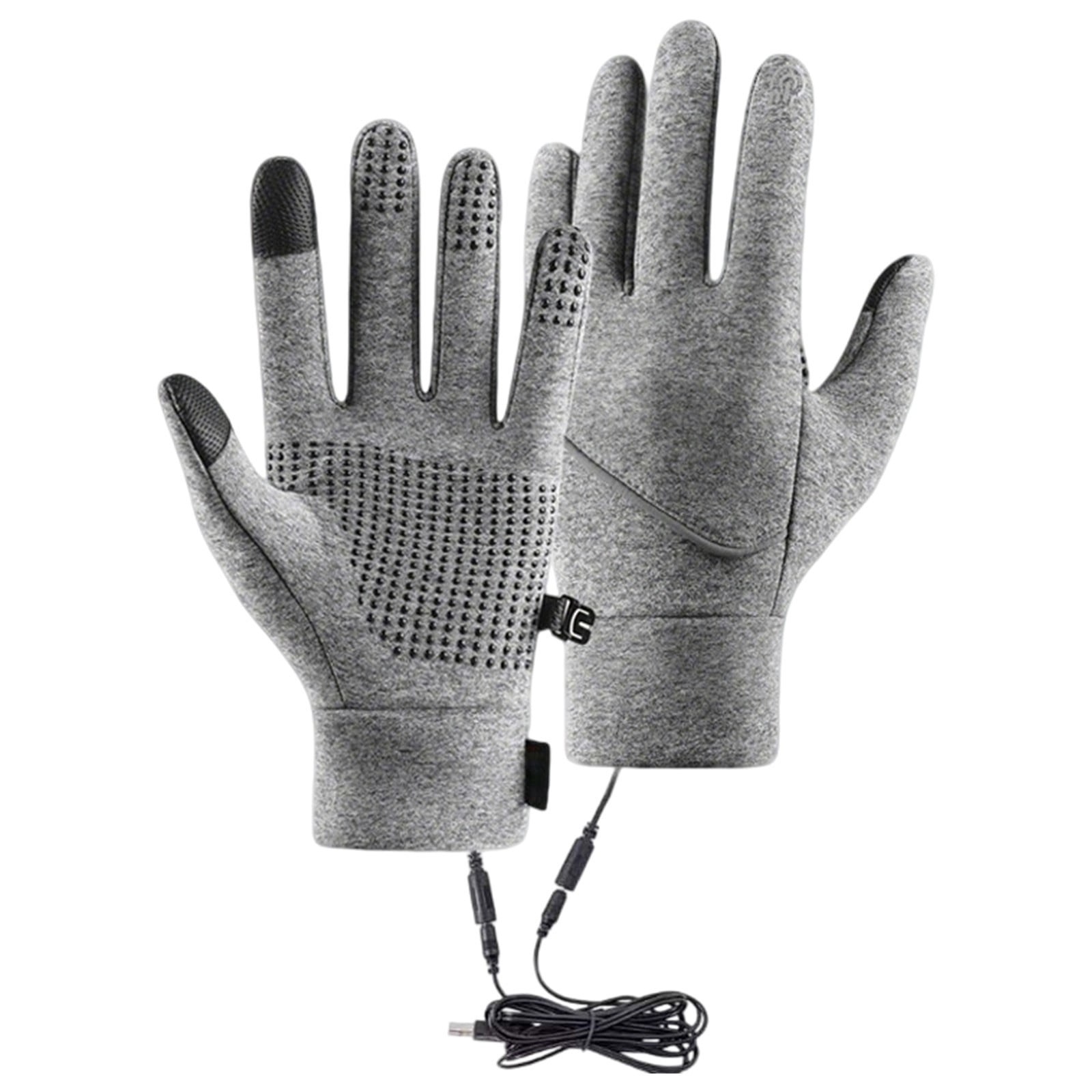 USB Electric Heated Gloves for Men & Women, Anti- Waterproof Winter Gloves with 3 Temperature Control & Touchscreen for Skiing, Cycling, Hiking