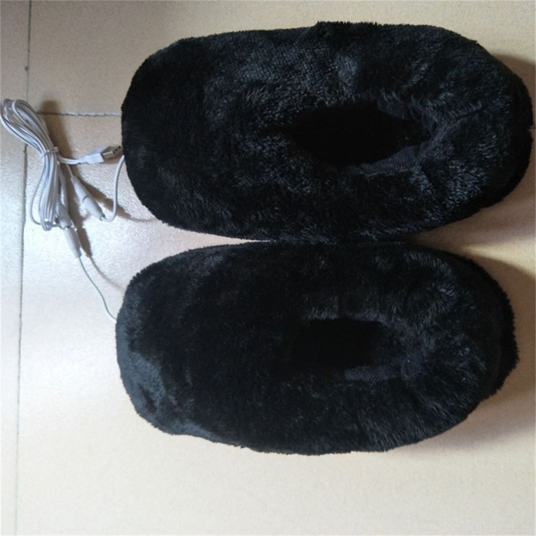 USB Electric Heating Slippers,Heated Plush Shoe,1 Pair Indoor Foot