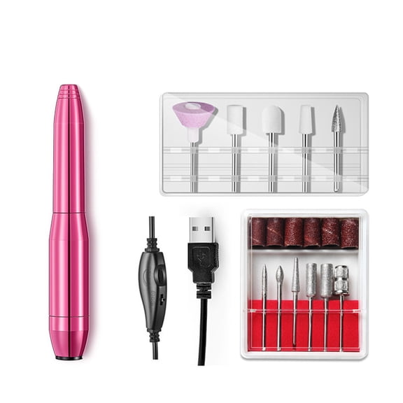 USB Electric Manicure Machine Kit Professional 20000RPM File Kit with Sanding Bands Polishing Shape Tools