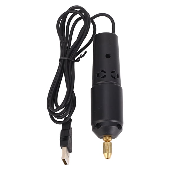 USB Electric Pin Vise Hand Drill with 10 Accessories & Wrench for Plastic Resin Wood Jewelry Making, Precision Micro Rotary Tool (5V 2A, 18.00x8.00x4.00 Inches)